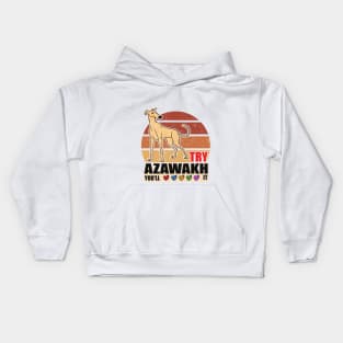 Azawakh Dog Retro Kids Hoodie